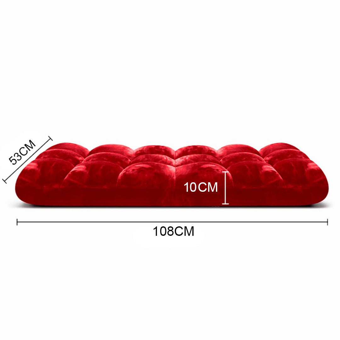 SOGA 4X Floor Recliner Folding Lounge Sofa Futon Couch Folding Chair Cushion Red