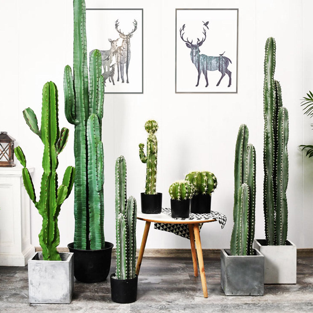 SOGA 4X 105cm Green Artificial Indoor Cactus Tree Fake Plant Simulation Decorative 6 Heads
