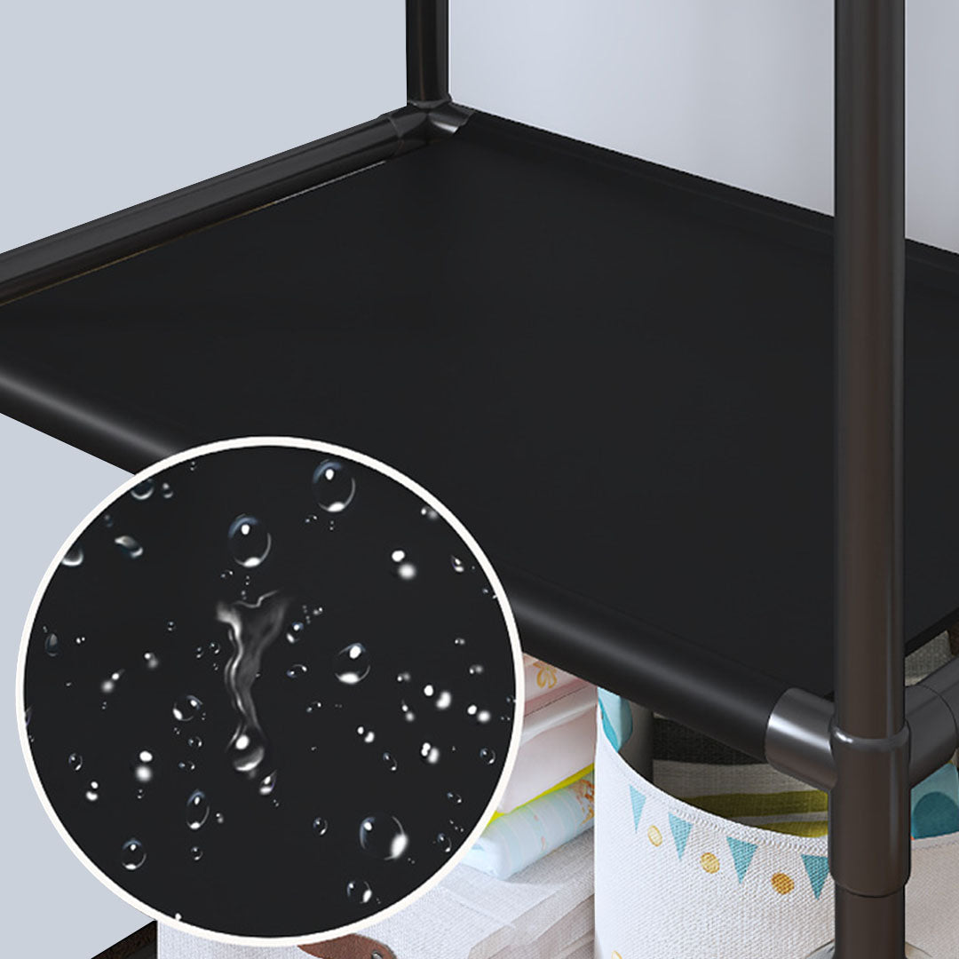 SOGA 45x35cm Hanging Clothes Rack Storage w/ 3 Layer Organizer Adjustable Shelves Sturdy Space-Saving