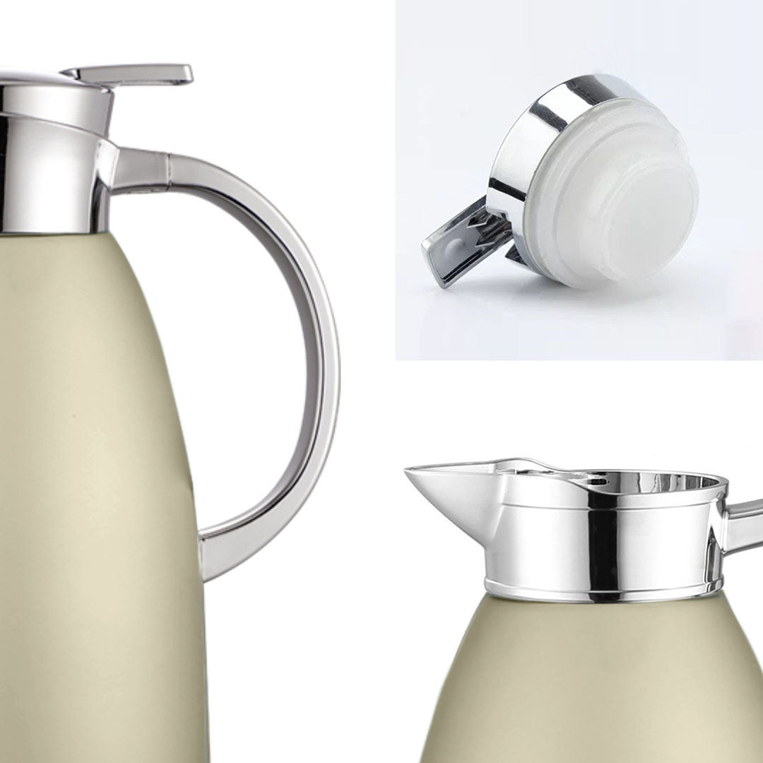Soga 2.3L Gold Color 3-Layer Vacuum Insulated Stainless Steel Flask Ideal for Home and office