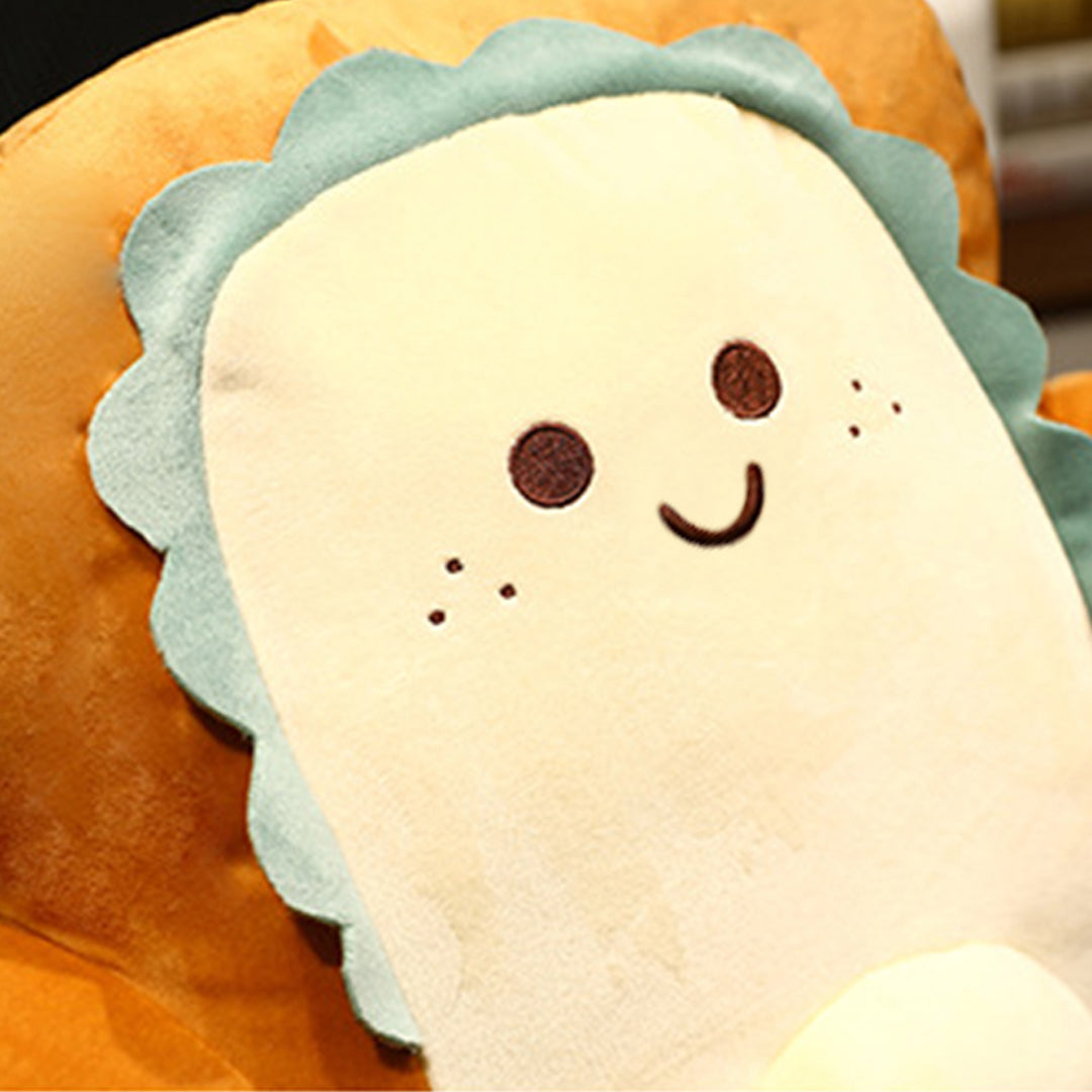 SOGA 48 cm Smiley Face Toast Bread Cushion Stuffed Car Seat Plush Cartoon Back Support Pillow Home Decor