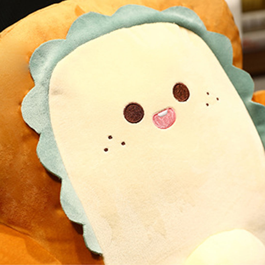 SOGA 2X 58cm Smiley Face Toast Bread Cushion Stuffed Car Seat Plush Cartoon Back Support Pillow Home Decor