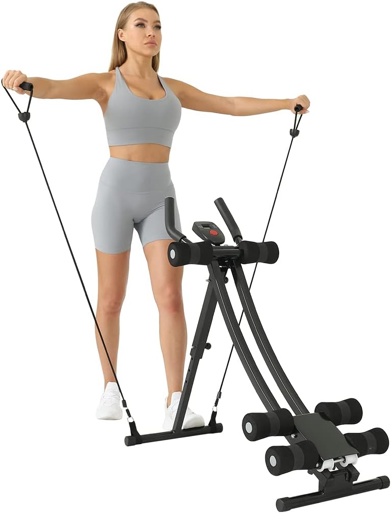 WINBOX AB Workout Equipment, Home Gym Ab Machine for Abdominal Exercise and Strength Training, Height Adjustable Fitness Equipment