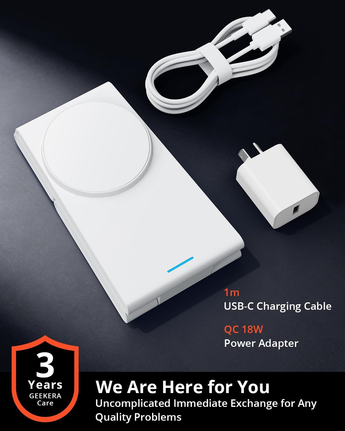 Wireless Charging Station for Apple Magsafe: GEEKERA Magneti
