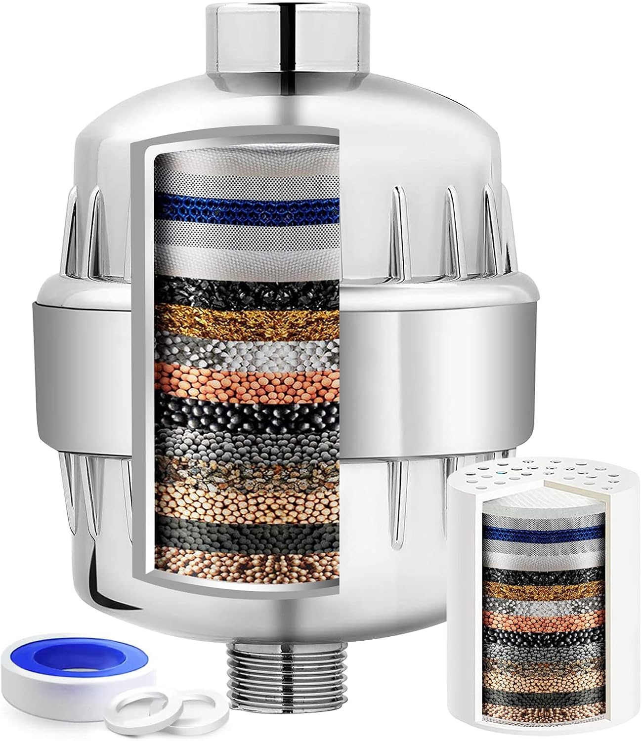 20 Stage Shower Head Filter, High Output Shower Filter for Hard Water ...