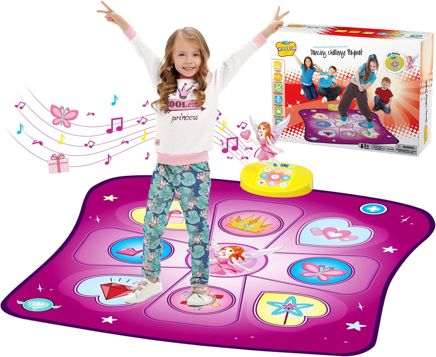 Dance Mat Gift for 3-12 Year Old Girls Boys Electronic Dance Pad