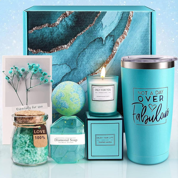 Birthday Gifts for Women, Relaxing Spa Gift Box Basket Set for Her Mom Sister Best Friend Girlfriend Wife, Mother's Day gift Bath Set Unique Gift Ideas for Women Coworker Teacher Who Have Everything