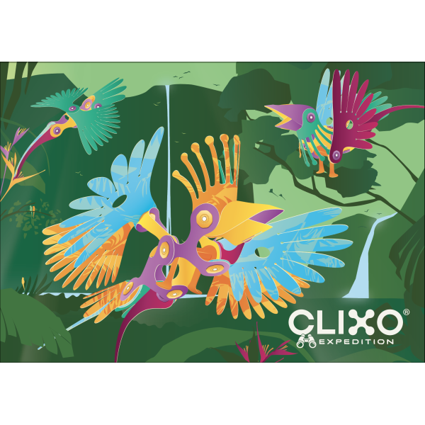 Clixo Tropical Birds – Magnetic Building Toy