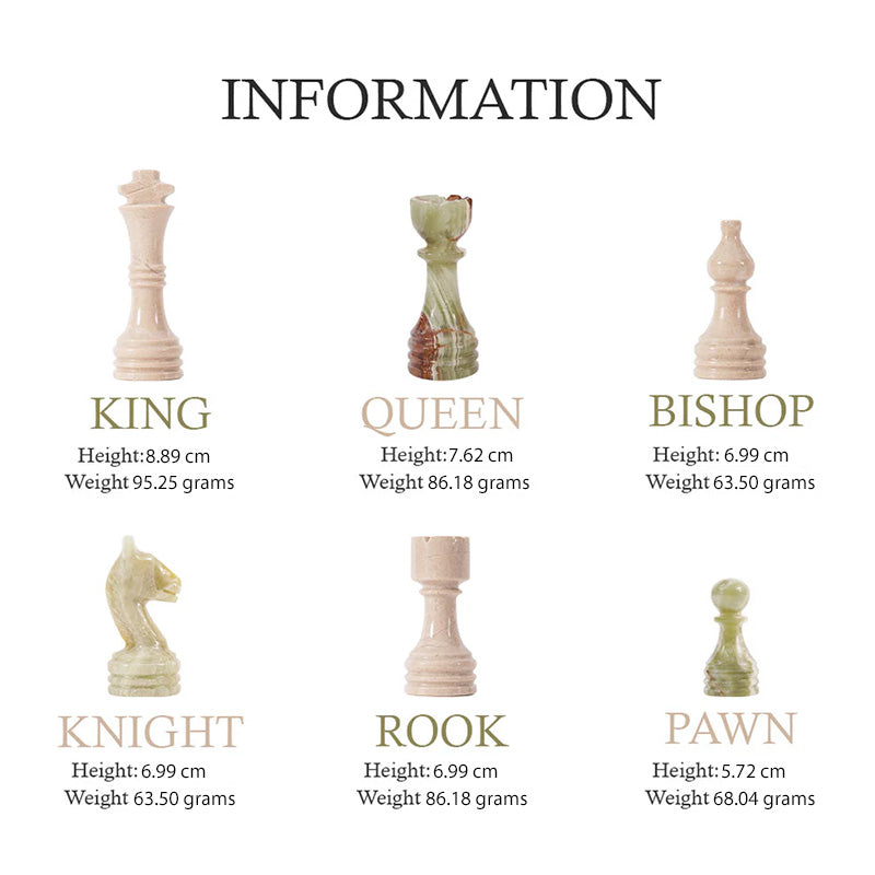 Marble Chess Set 38cm – Green & Verona