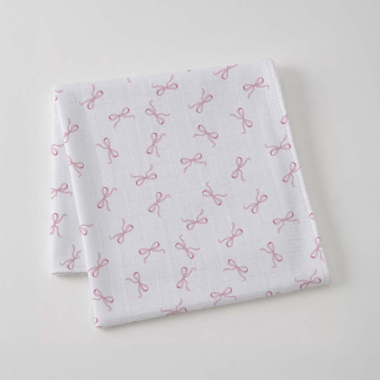 Jiggle & Giggle Pink Bow Muslin Wrap