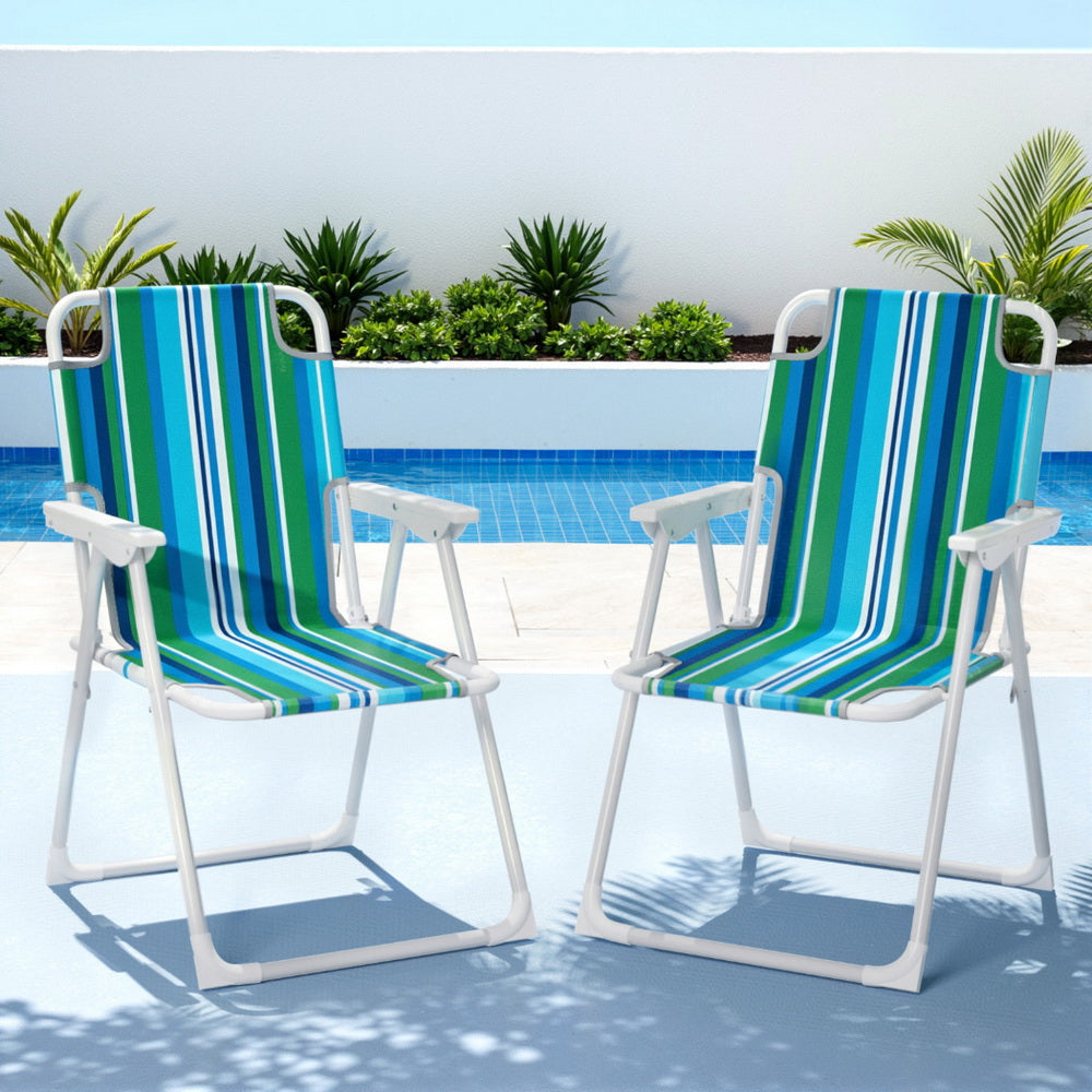 Gardeon Outdoor Chairs Folding Camping Chair Steel Portable Patio Furniture