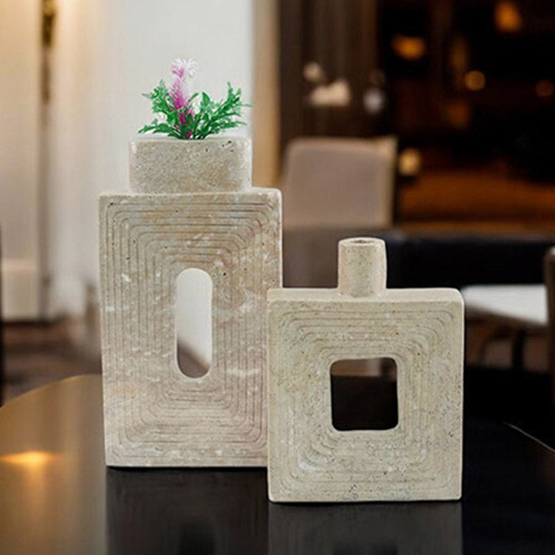 Marble Square Vase