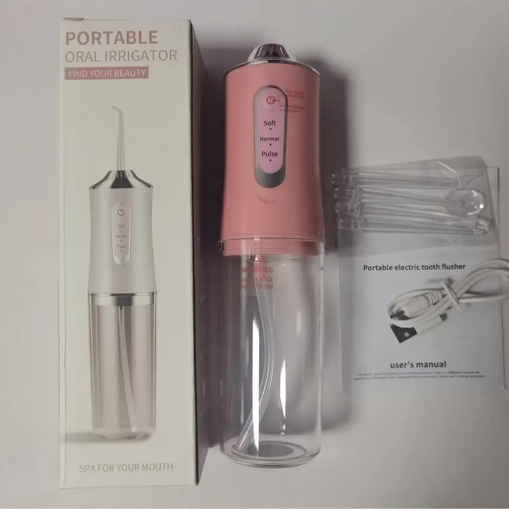 Wireless Electric Water Toothbrush Set, Equipped With 4 Nozzle Heads - 360° Rotatable...
