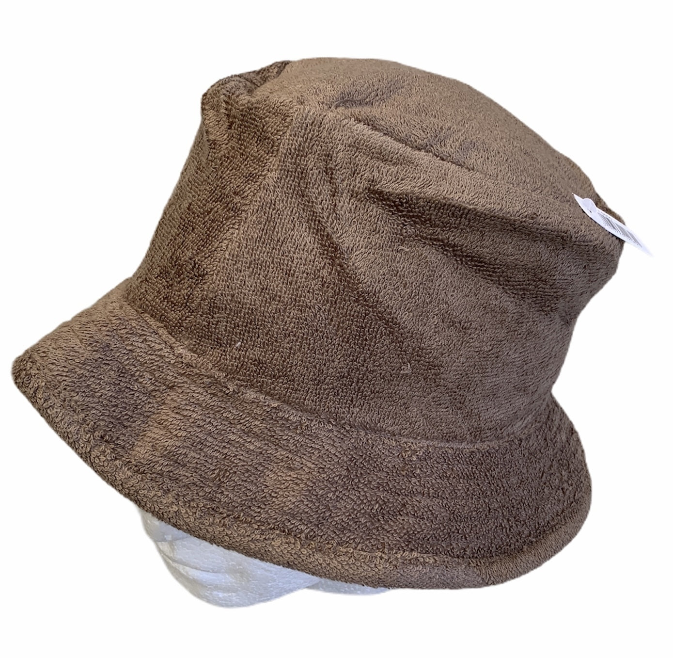 Stingy Brim Terry Towelling Bucket Hat Daggy Fishing Camping Lad Cap 100% COTTON - Khaki - S/M