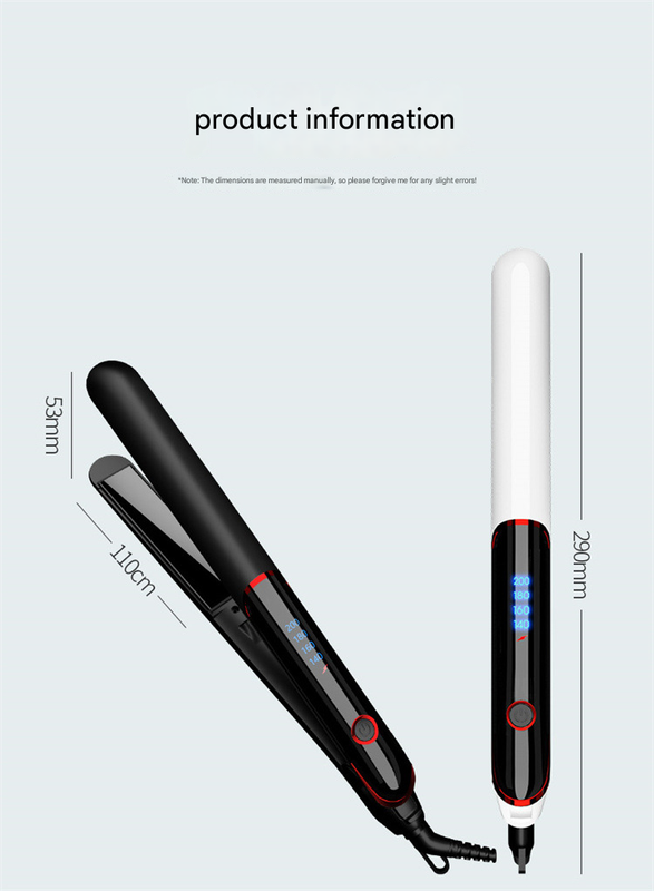 Black 3D Hair Straightener & Curler - Dual-Use Electric Hair Styler
