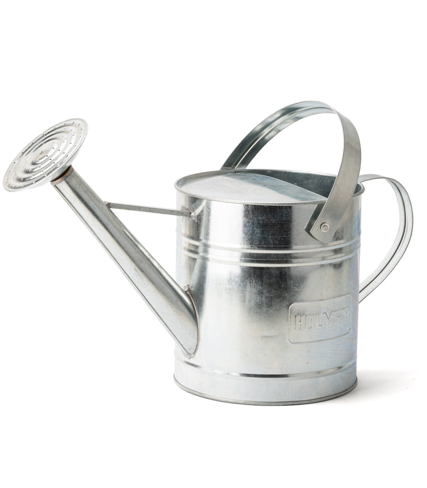 Holman 9L galvanised steel watering can with rose