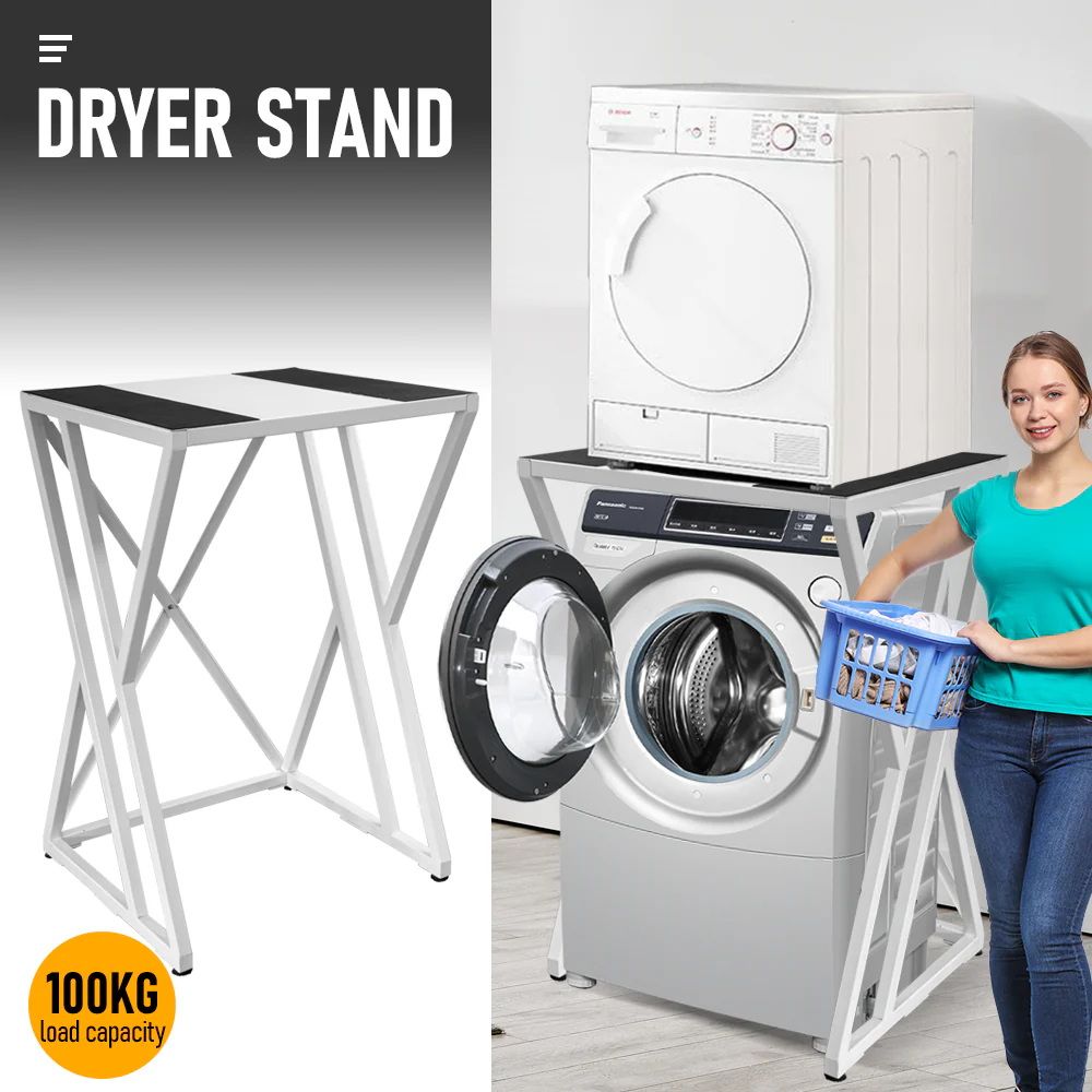 Dryer Stand Over Front Loading Washing Machine, 100kg Heavy Duty Steel Stacking Kit,...