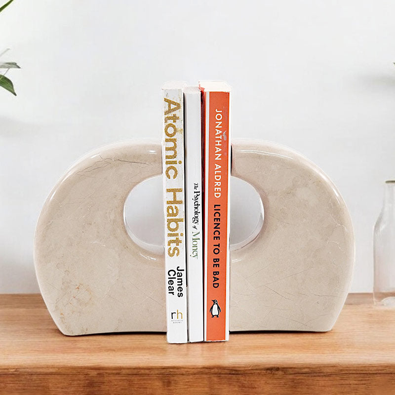 Marble Curve Bookend