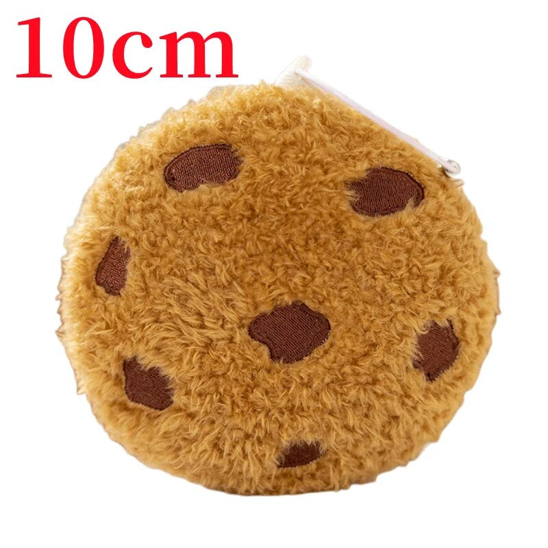 Anyhouz Plush Pillow Light Brown Chocolate Cookies Biscuit Shape Stuffed Soft Pillow Seat Cushion Room Decor 10cm