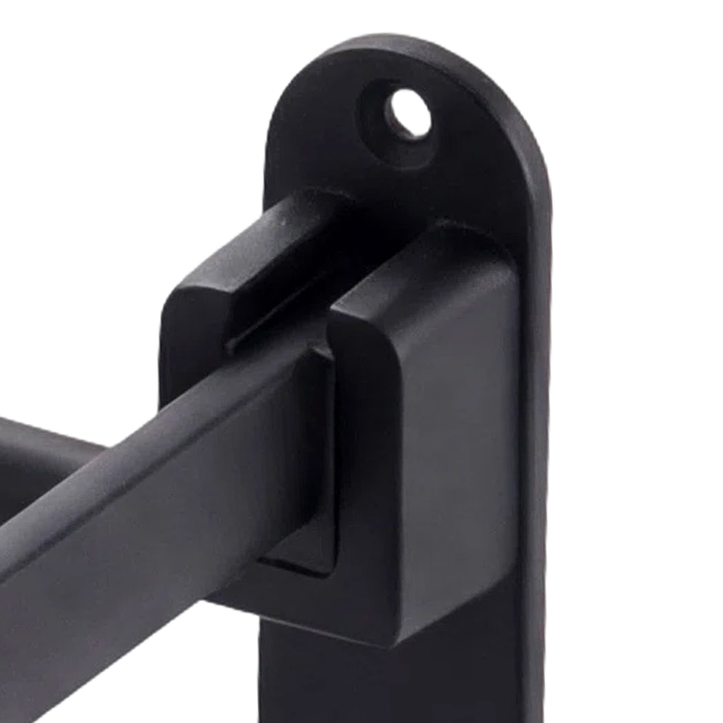 Levede Towel Rack Bathroom 2 Bars Rail Holder Wall Mounted Storage Shelf Black β image 6