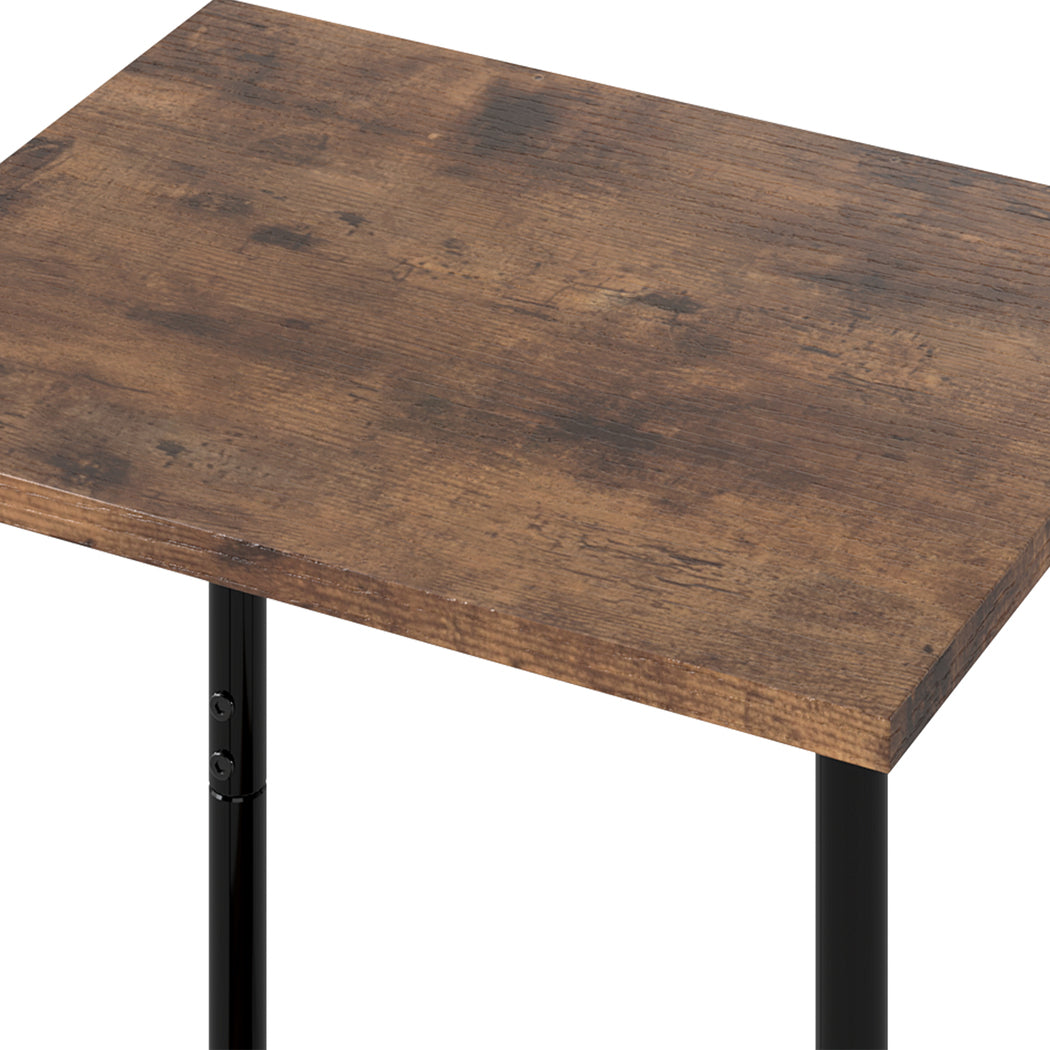 Levede Side Table 2-Tier Industrial Vintage End Table Storage Shelf Nightstand — image 6