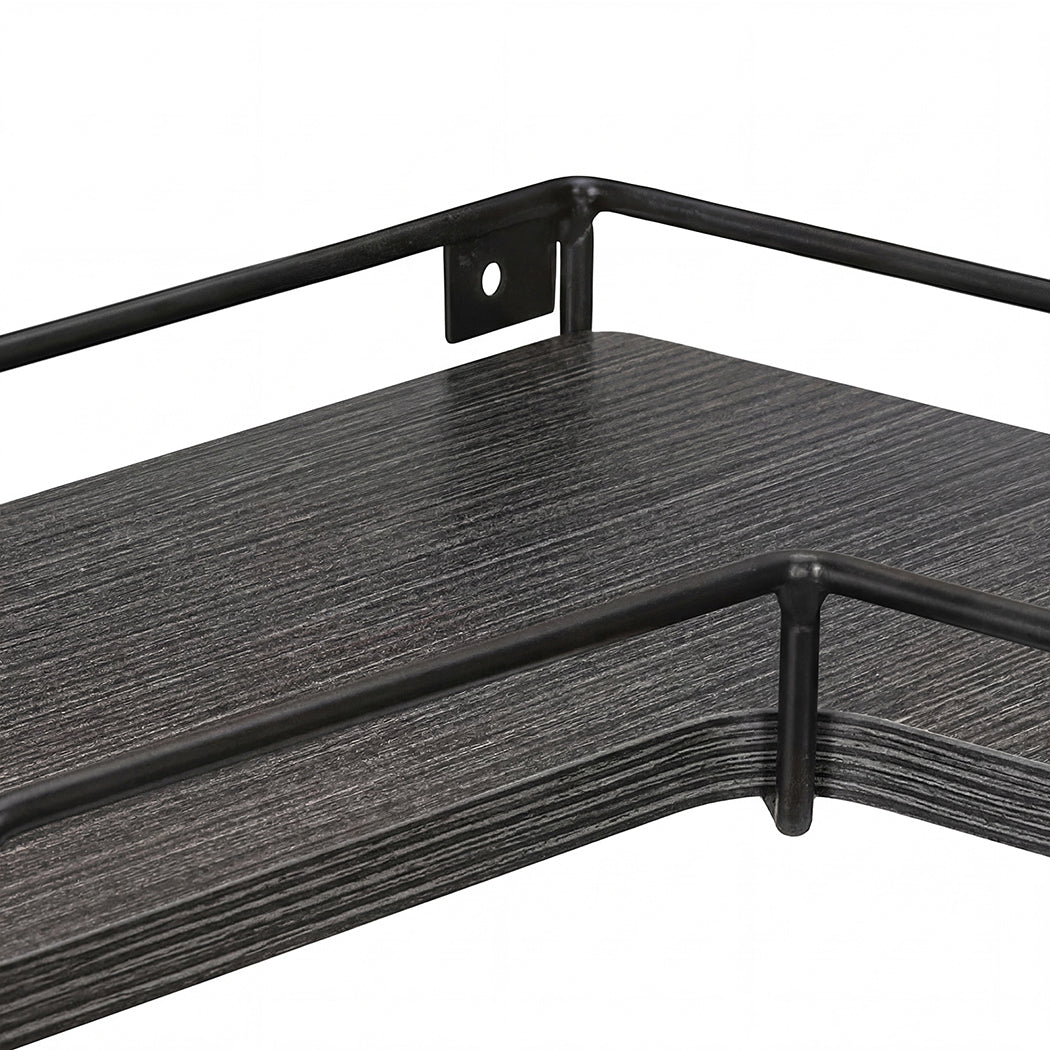 Levede Floating Shelves 2Pcs DIY Corner Wall Shelf Storage Display Rack Bedroom β image 6