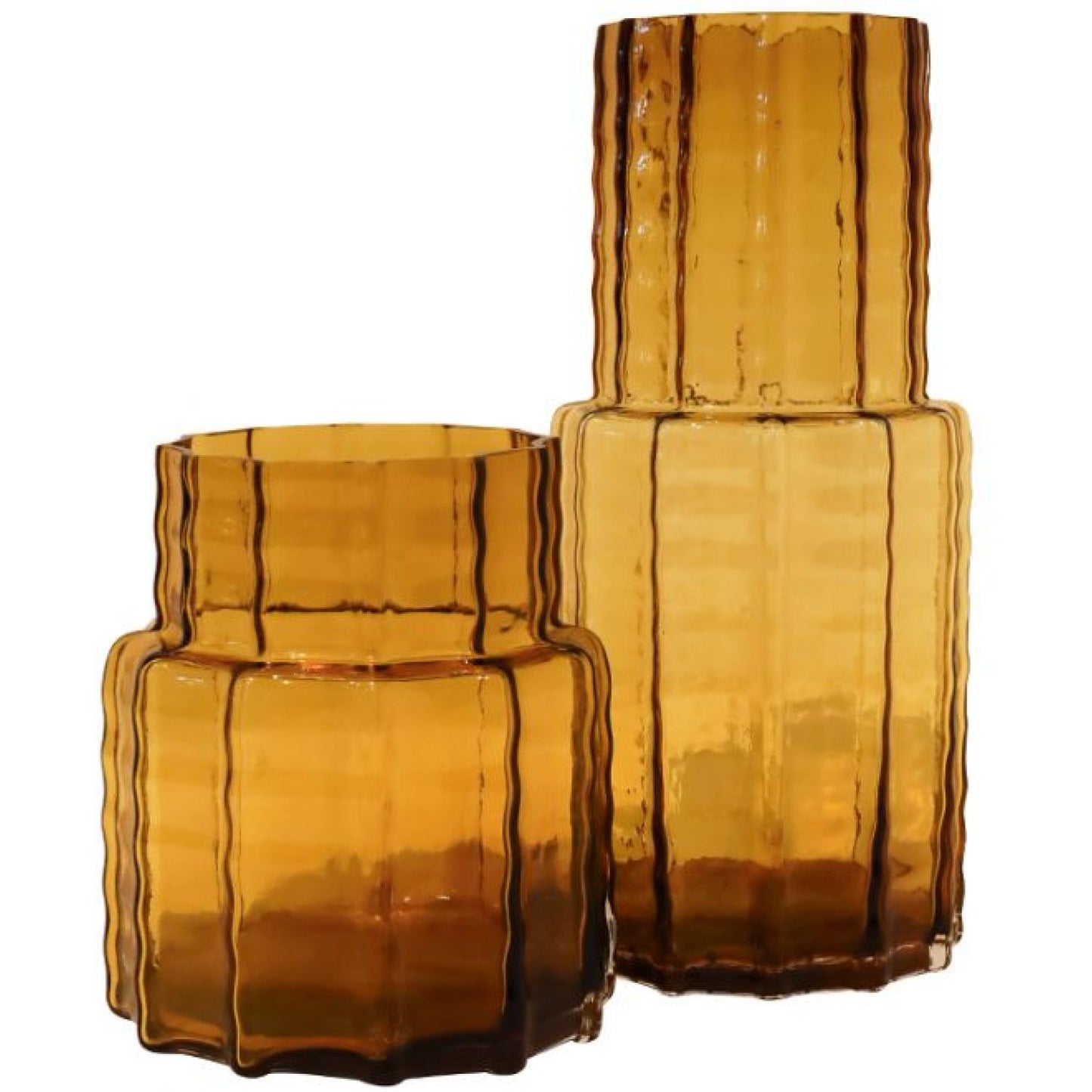 Greer Glass Vase - Amber