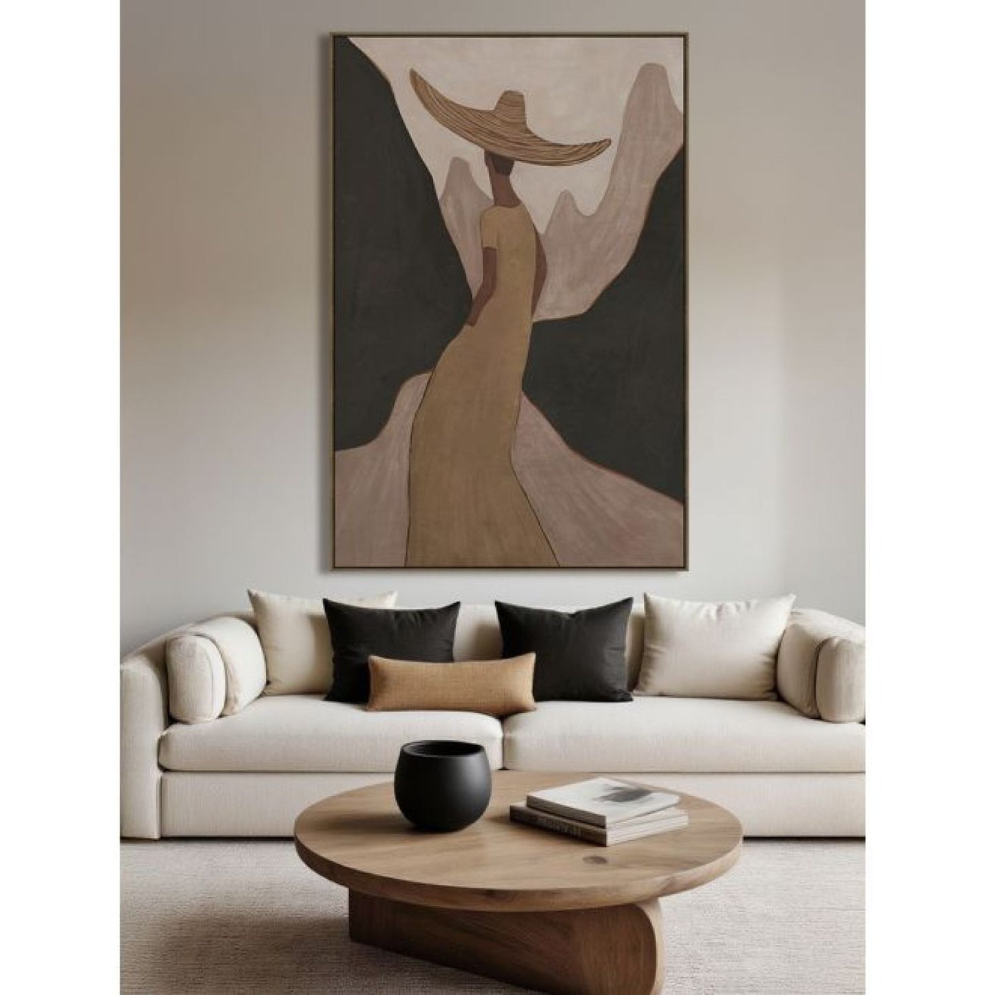 Gabriela Framed Canvas - Oak Look