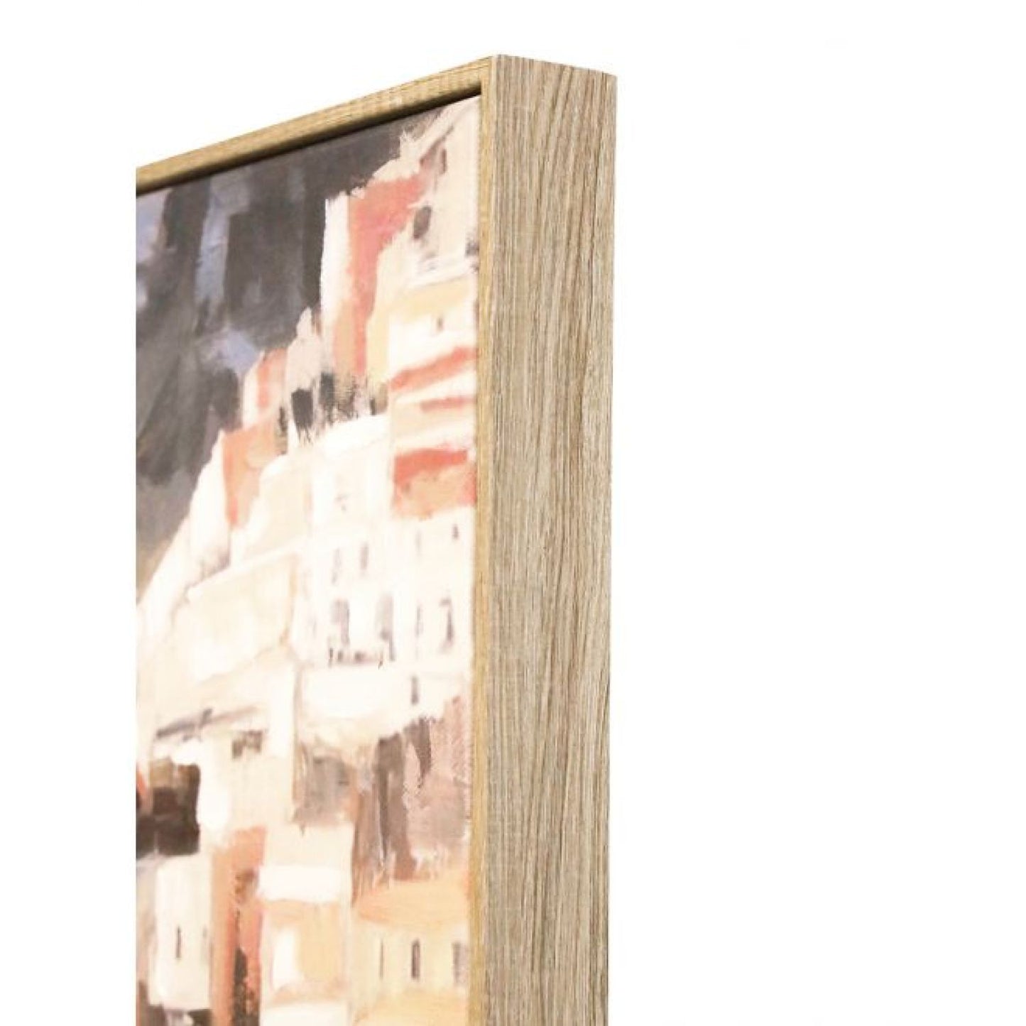 Cinque Terre a Framed Canvas - Wood Look