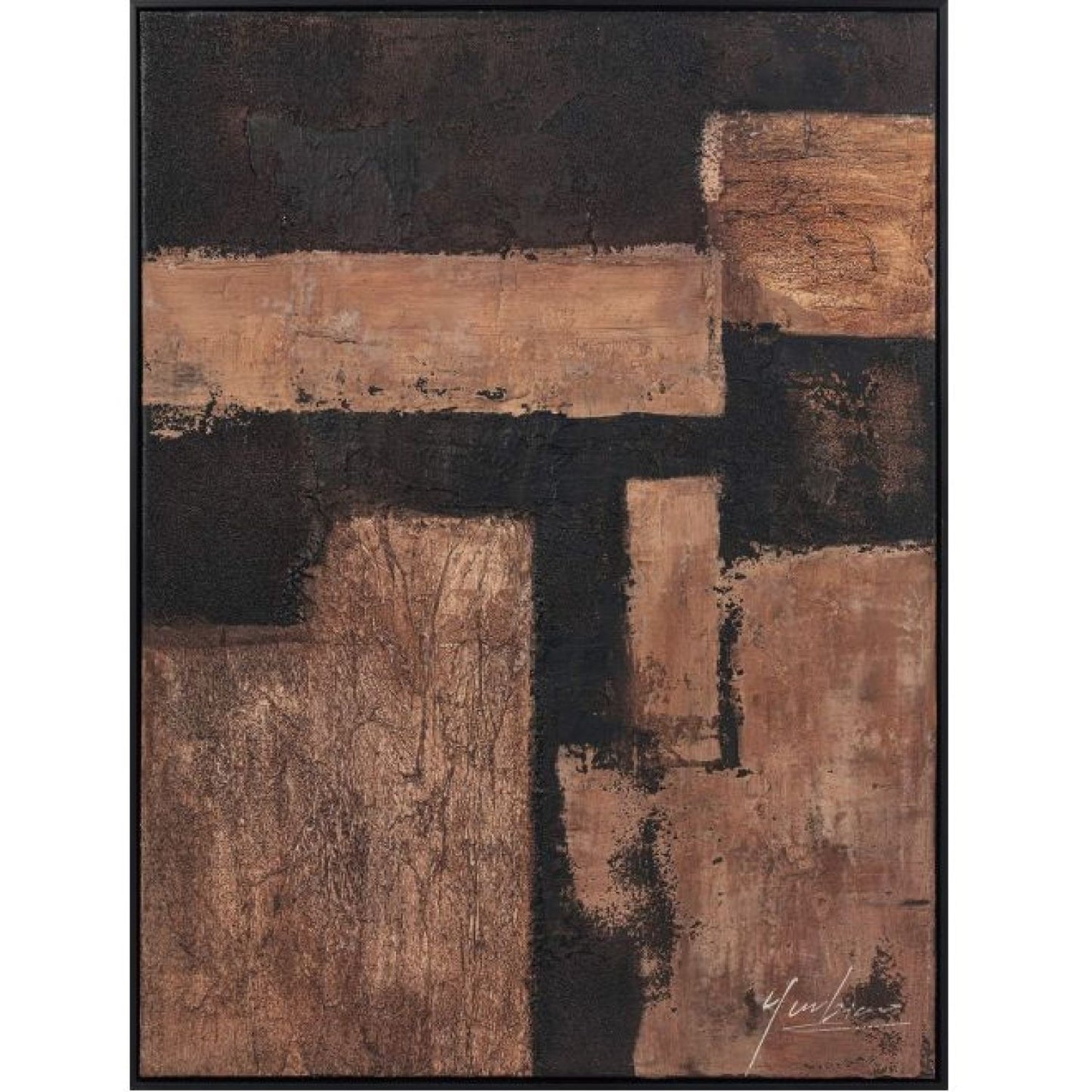 Ameah b Framed Art - Black