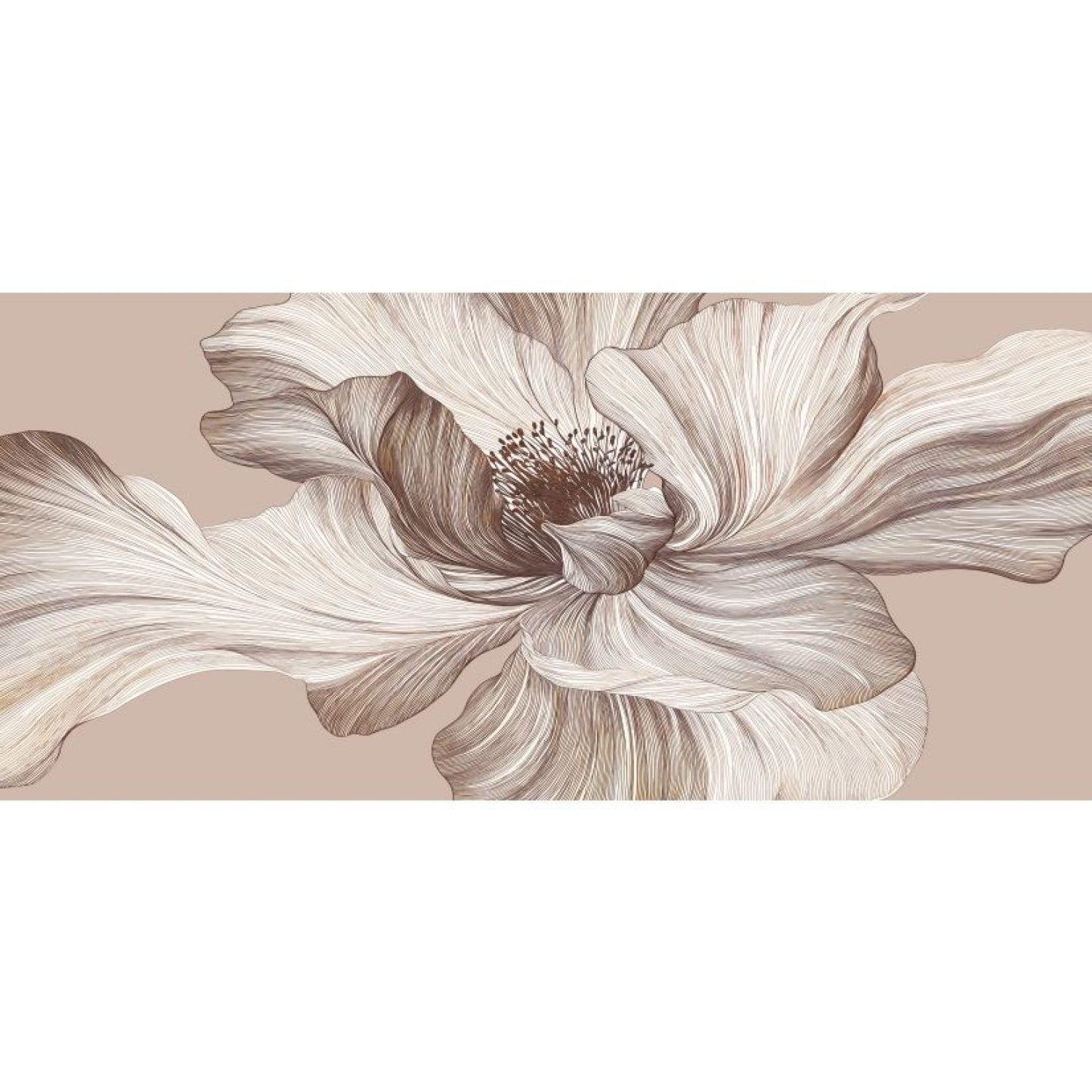 Bloom Textile Framed Art - White Wash