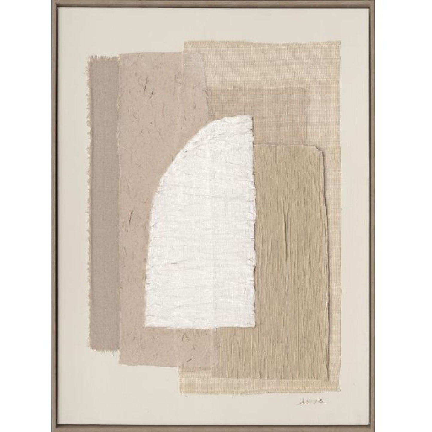 Shapes a Hand Painted Framedcanvas - na
