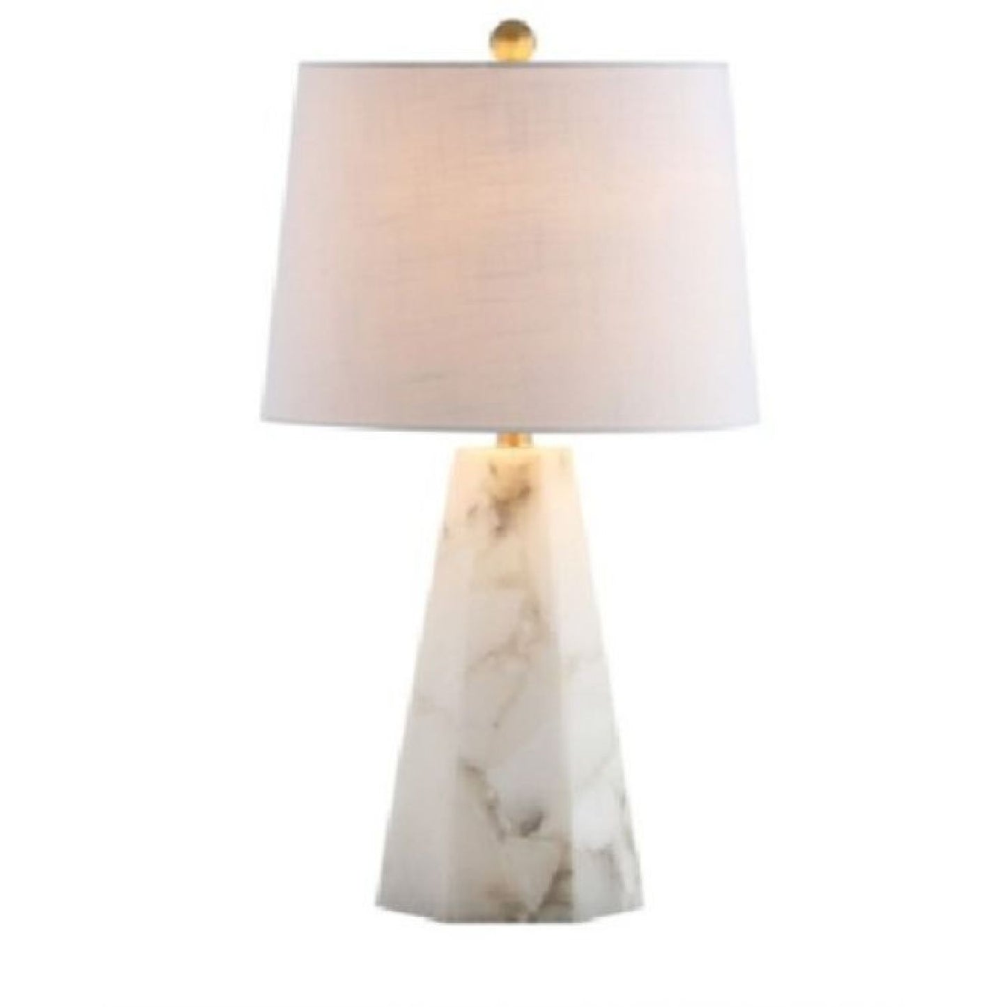 Seraya Table Lamp w Nightlight - Alabaster