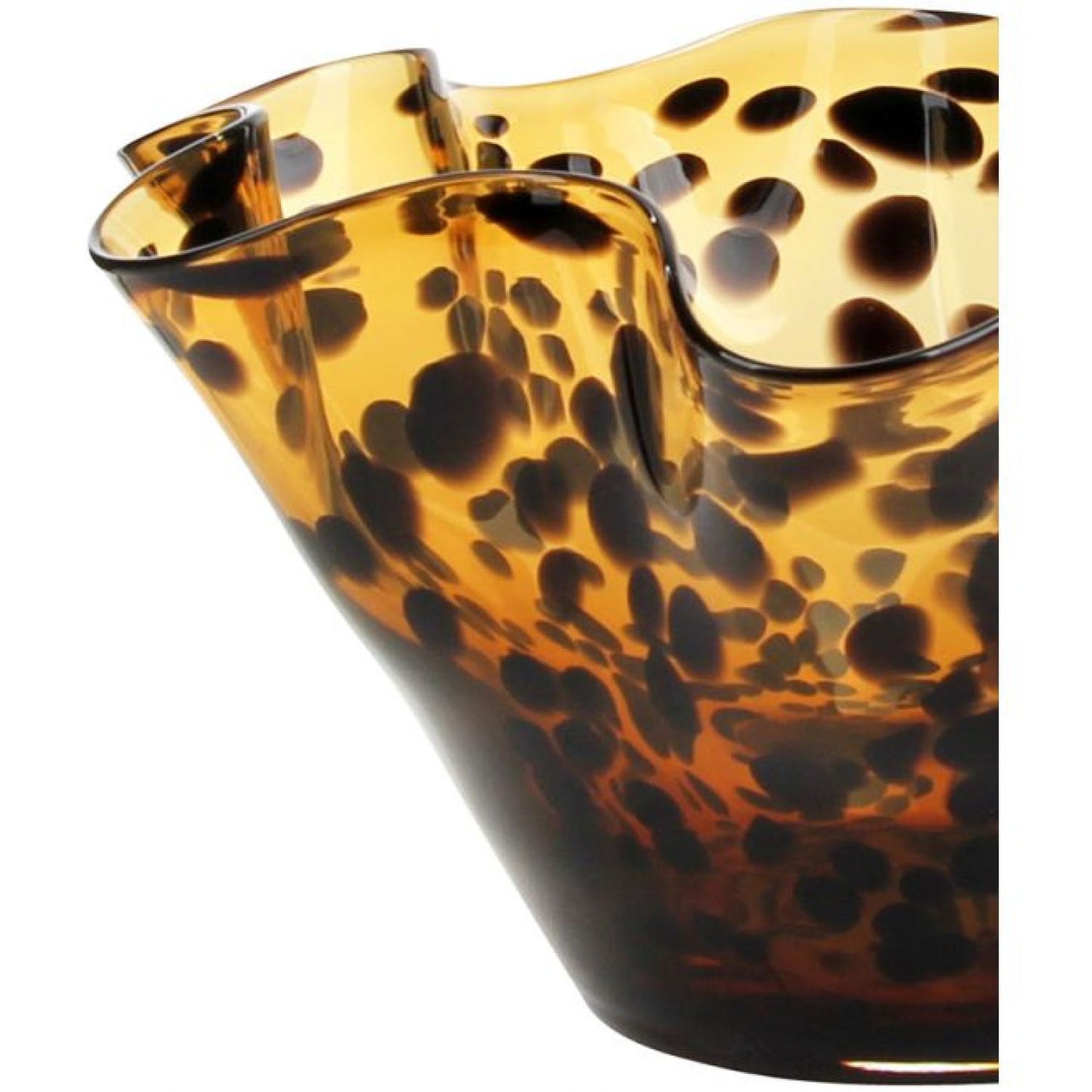 Fleur Glass Bowl - Brown Amber Speckle