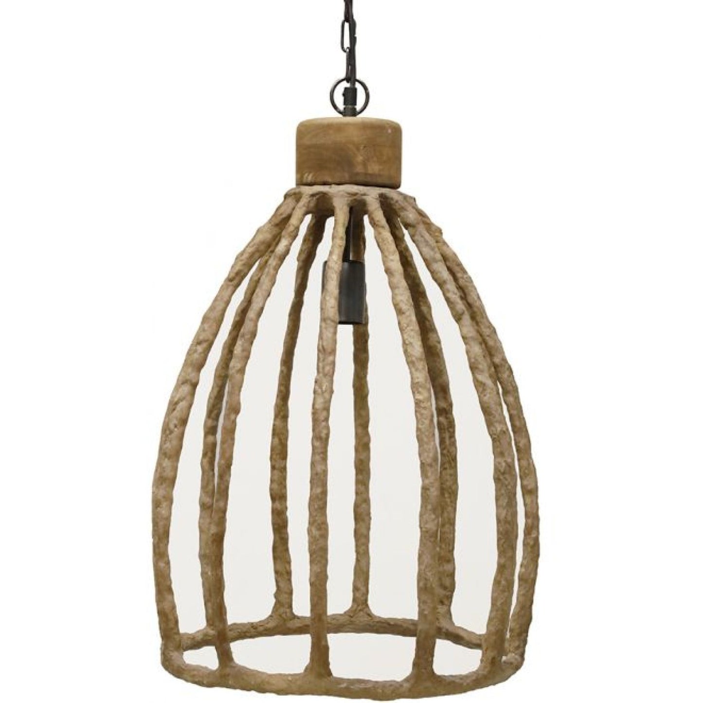 Cage Paper Mache Pendant Light - Natura