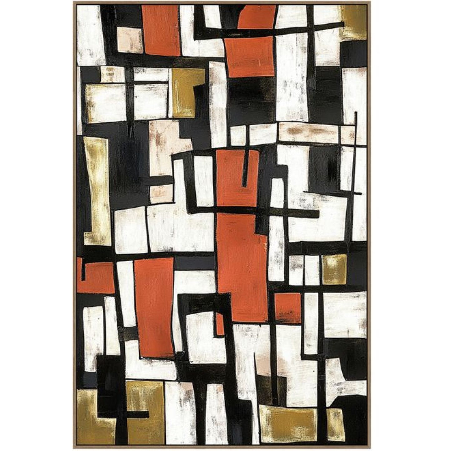 Urban Rhythm a Framed Canvas - Oak — view 2