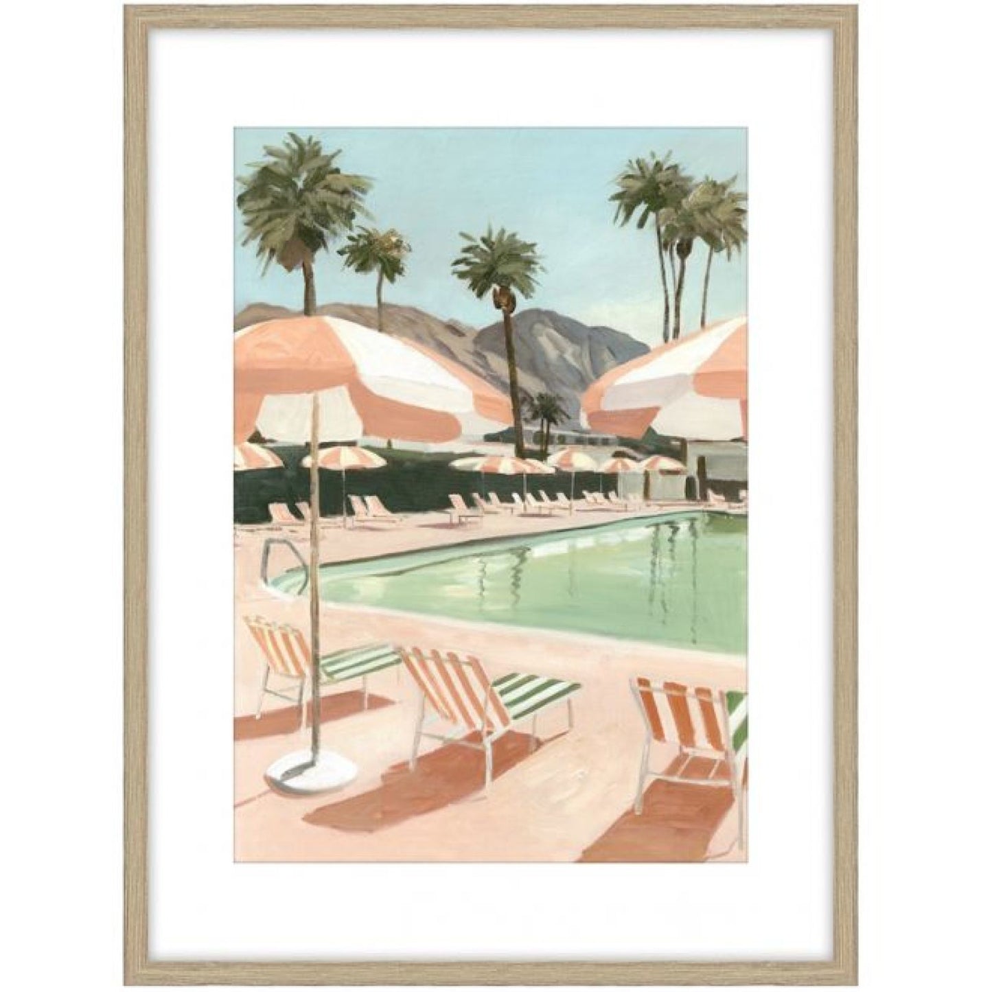 Palm Springs a Glass Framed Art - Wood Loo — view 2