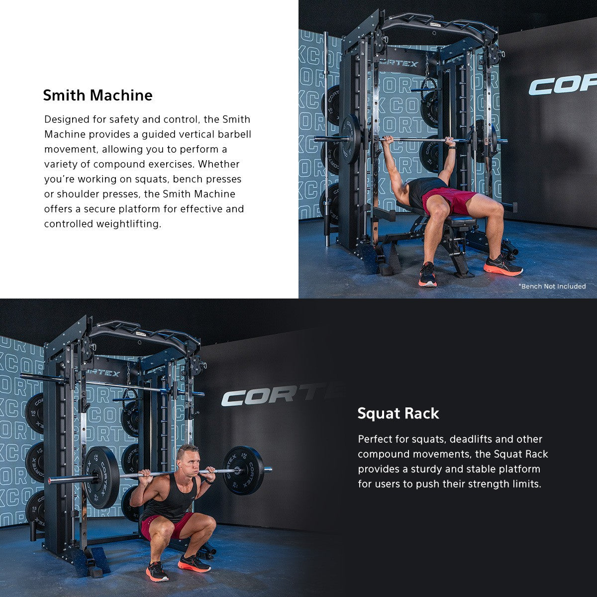 NEW CORTEX SM26 Multi Gym (Dual Stack Functional Trainer, Smith Machine, Half Ra