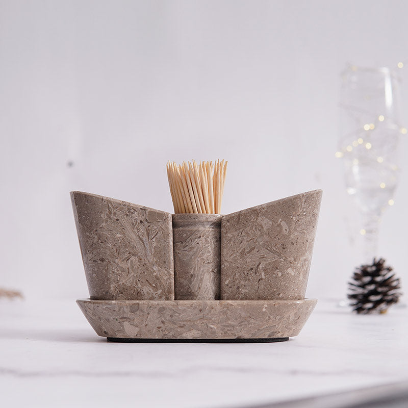 Marble Salt and Pepper with Tray