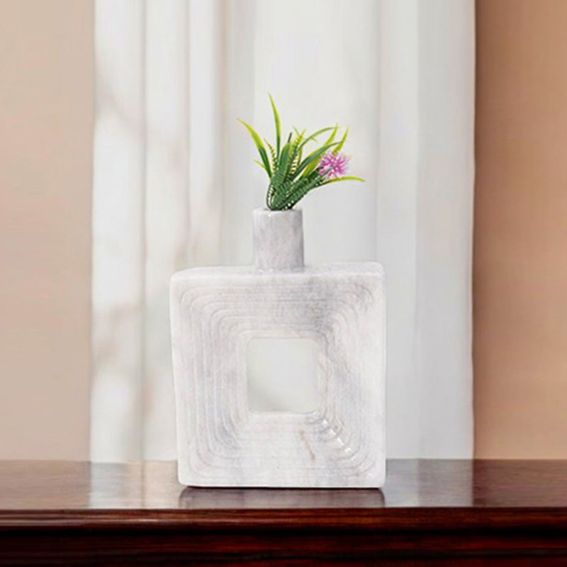 Marble Square Vase - Small