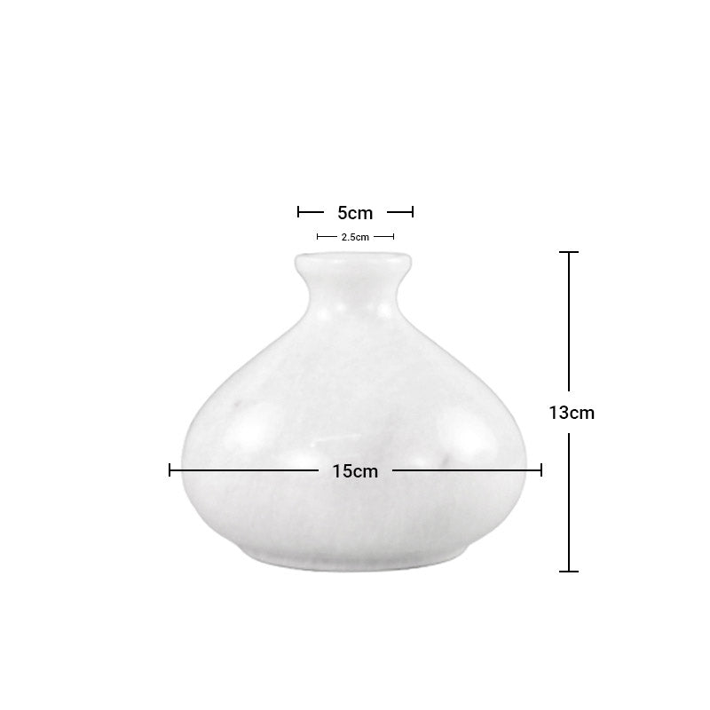 Marble Blossom Oval Vase