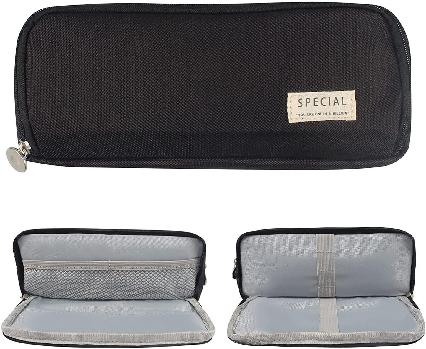 MART 3 Compartment Stationery Pen Canvas Bag - Gifts-Australia