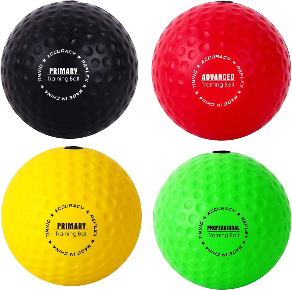 YMX BOXING Reflex Ball Set 4 React Reflex Ball Plus 2 Adjustable Hea