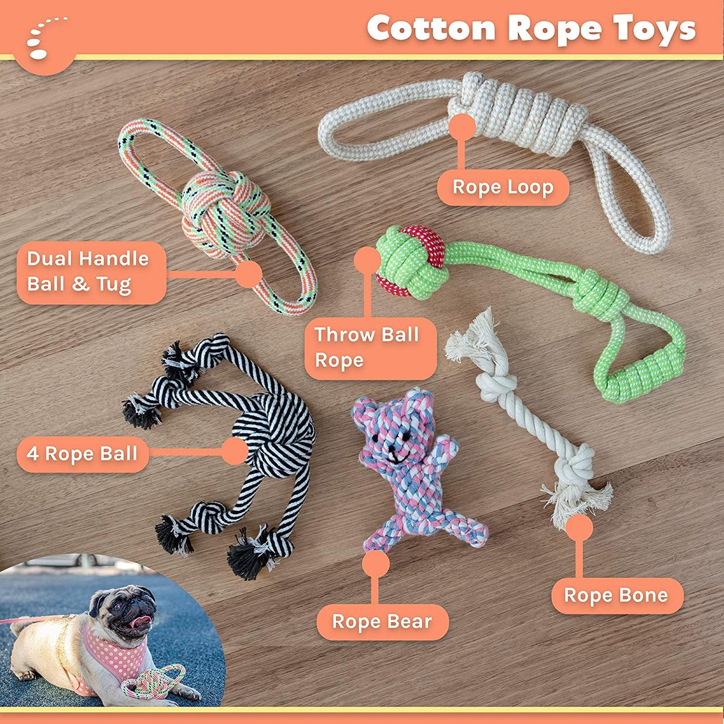 Pet Interactive Dog Rope Toy Starter Set , Training Puppies Play Grooming Glove Portable Travel Bowl - Gifts-Australia