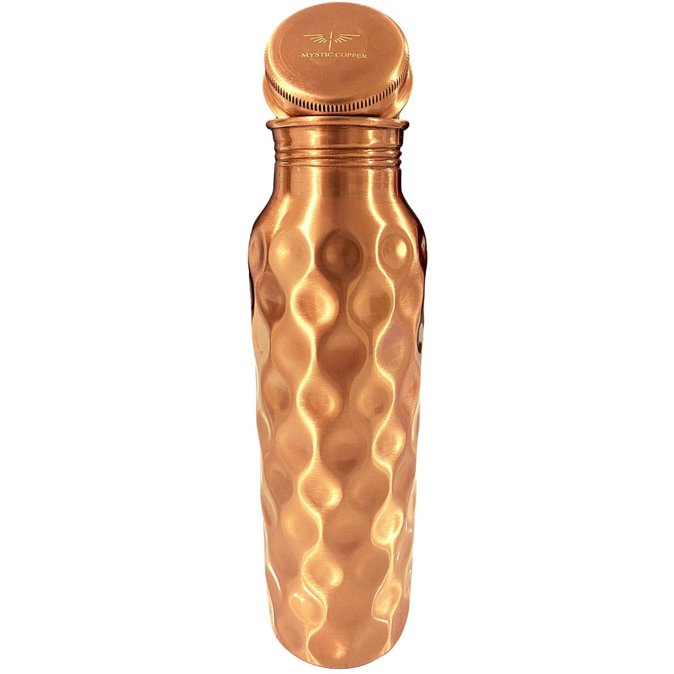 Buy RAVIOS Hammered Copper Water Bottle | 950 ML | Handcrafted In India With Ayurveda &amp; Yoga Health Benefits | Detoxifies Body, Improves Digestion, Immunity &amp; Skin Tone Online At Best Prices In India