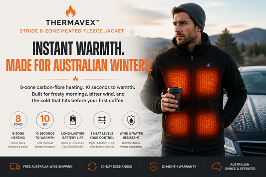 THERMAVEX™ Stride 8-Zone Heated Fleece Jacket: The Heated Jacket Aussies Are Buying for This Winter