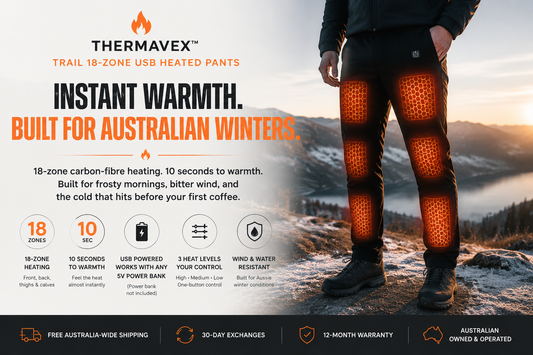 THERMAVEX™ Trail 18-Zone USB Heated Pants: The Heated Jacket Aussies Are Buying for This Winter