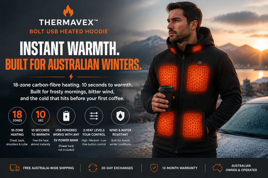 THERMAVEX™ Bolt USB Heated Hoodie: The Heated Jacket Aussies Are Buying for This Winter
