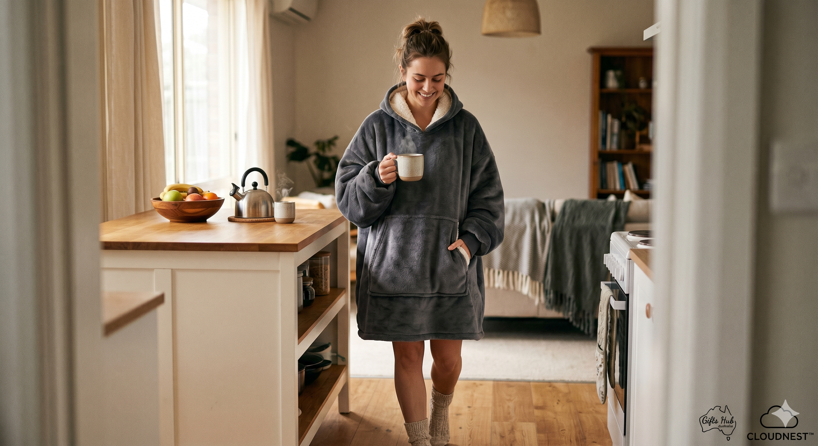 CLOUDNEST™ BearHug Plush Pocket Hoodie: Why Wearable Blanket Hoodies Are 2026's Most-Gifted Item