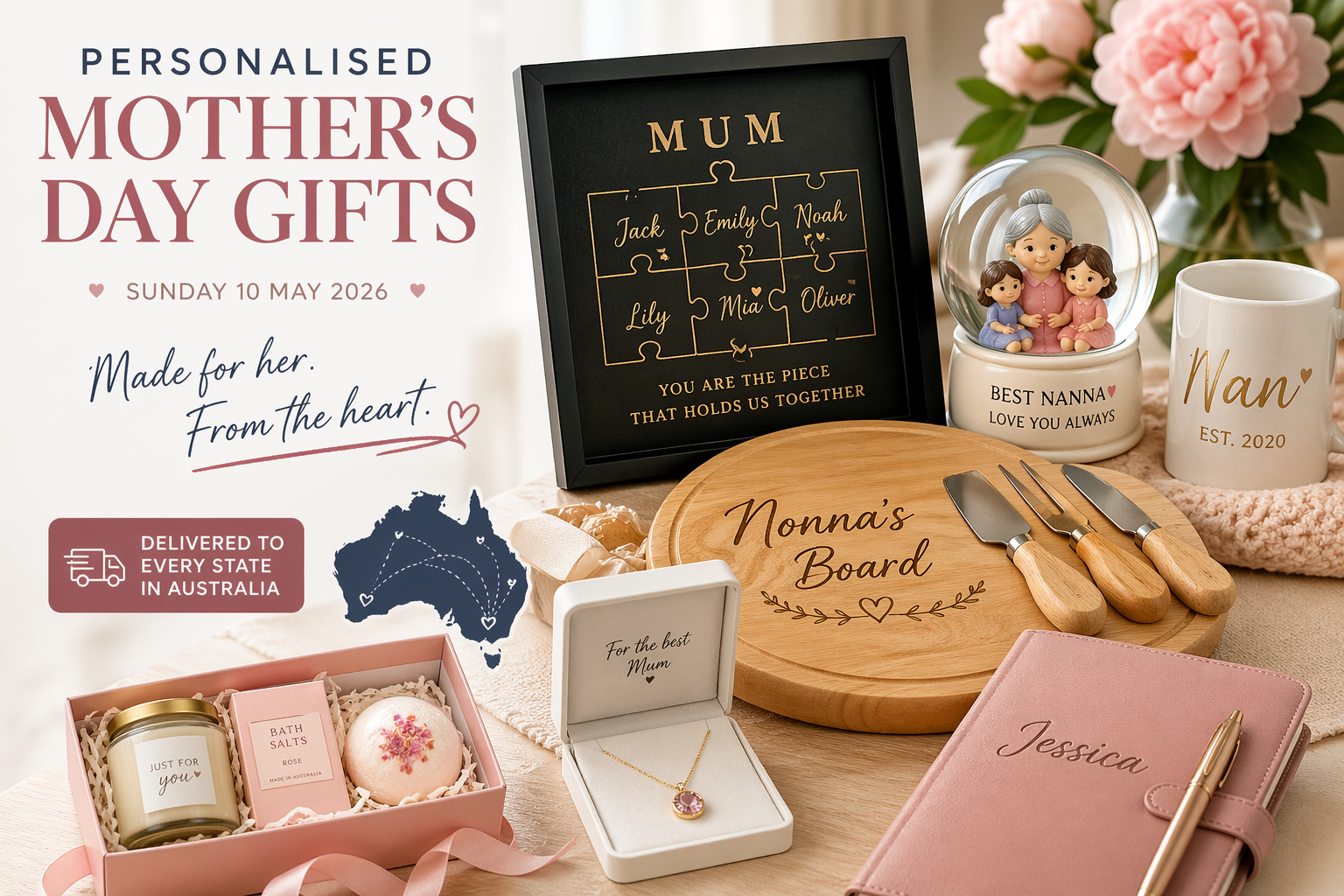 Personalised Mother's Day Gifts — Delivered to Every State in Australia